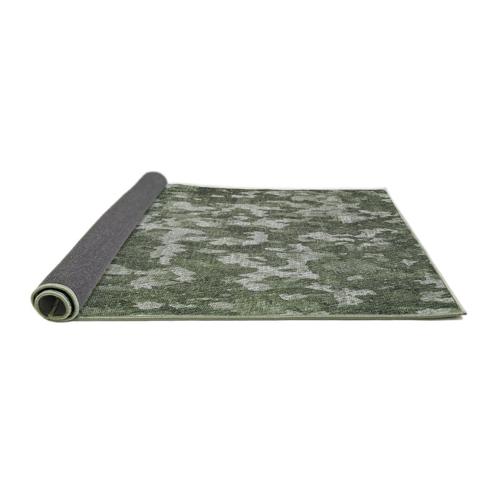 Thickness of Patterned Sage Green Novelty Rug, pat2600