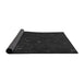 Thickness of Patterned Black Novelty Rug, pat2602