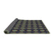 Thickness of Patterned Charcoal Black Novelty Rug, pat2605