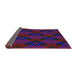 Thickness of Patterned Purple Novelty Rug, pat2607