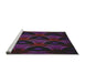 Serging Thickness of Machine Washable Transitional Purple Rug, wshpat2608