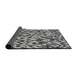 Thickness of Patterned Light Black Novelty Rug, pat2609