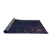 Thickness of Patterned Blue Novelty Rug, pat261