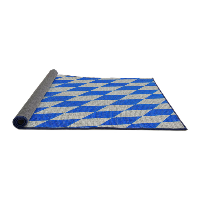 Thickness of Patterned Light Steel Blue Novelty Rug, pat2620