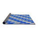 Thickness of Patterned Light Steel Blue Novelty Rug, pat2620