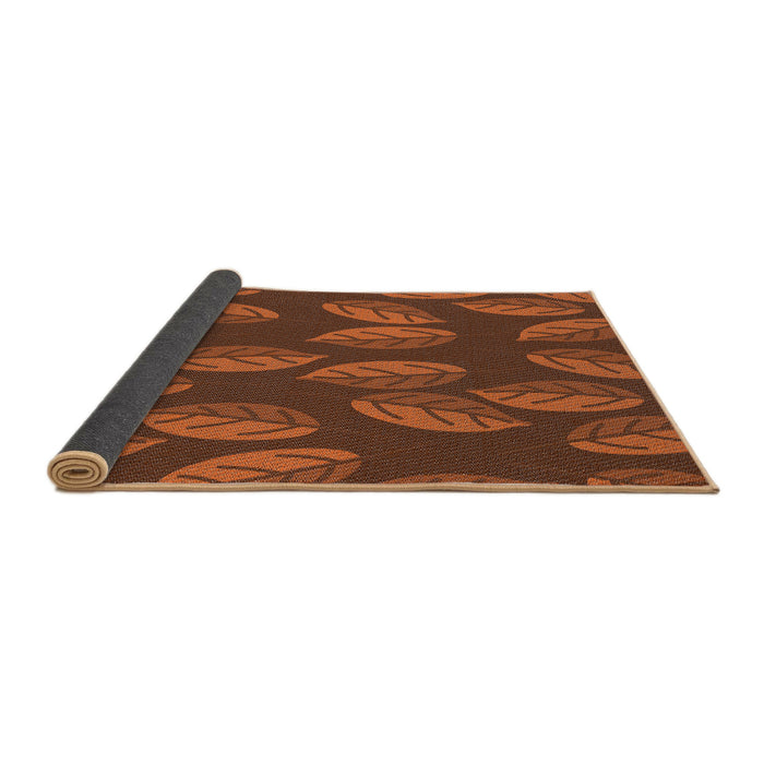 Thickness of Patterned Orange Novelty Rug, pat2626