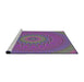 Serging Thickness of Machine Washable Transitional Lavender Purple Rug, wshpat263