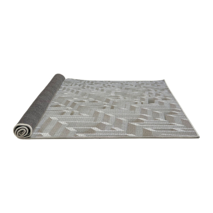 Thickness of Patterned Light Gray Novelty Rug, pat2631