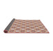 Thickness of Patterned Cherry Red Novelty Rug, pat2635