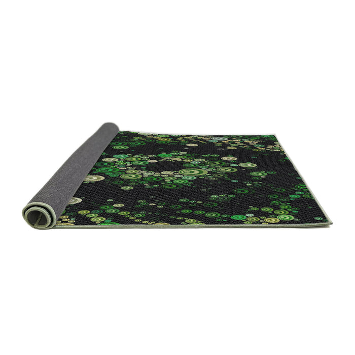 Thickness of Patterned Forest Green Novelty Rug, pat264