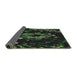 Thickness of Patterned Forest Green Novelty Rug, pat264