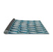 Thickness of Patterned Sky Blue Novelty Rug, pat2642