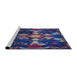Serging Thickness of Machine Washable Transitional Purple Rug, wshpat265