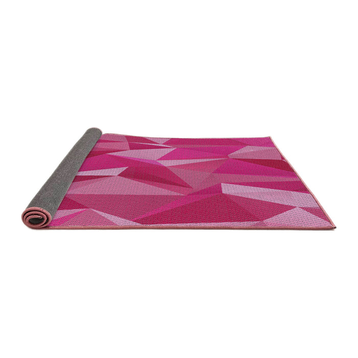 Thickness of Patterned Dark Hot Pink Modern Rug, pat2650