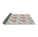 Thickness of Patterned Pearl White Beige Novelty Rug, pat2651