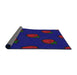 Thickness of Patterned Deep Purple Novelty Rug, pat2655