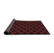 Thickness of Patterned Red Novelty Rug, pat2667
