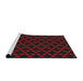 Serging Thickness of Machine Washable Transitional Red Rug, wshpat2667