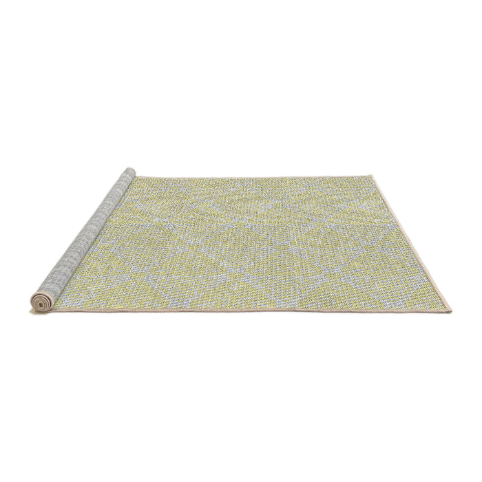 Serging Thickness of Machine Washable Transitional Peach Beige Rug, wshpat2668