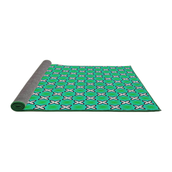 Thickness of Patterned Spring Green Novelty Rug, pat2669