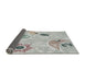 Thickness of Patterned Platinum Gray Novelty Rug, pat2674