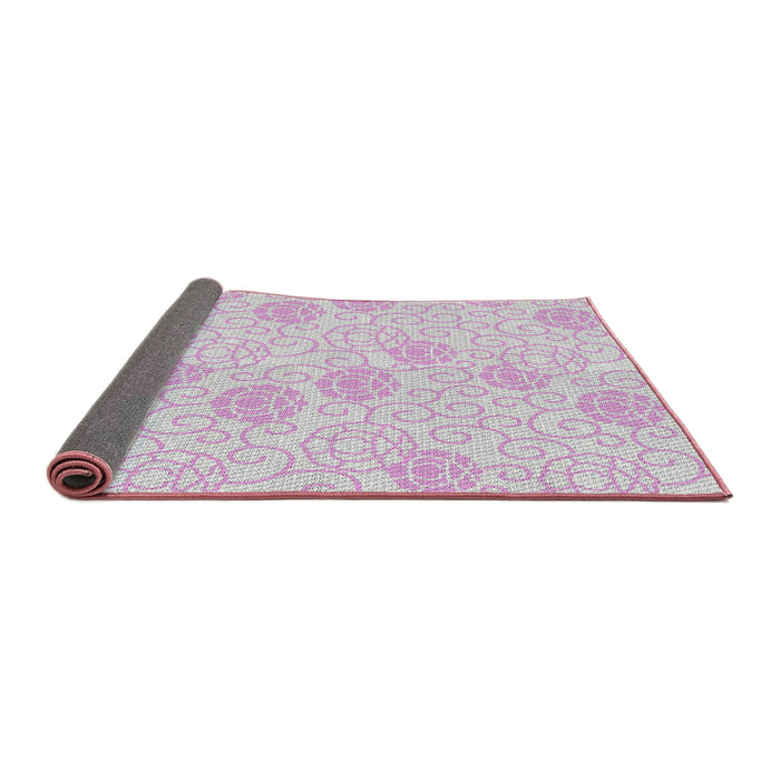 Thickness of Patterned Off-White Novelty Rug, pat2677