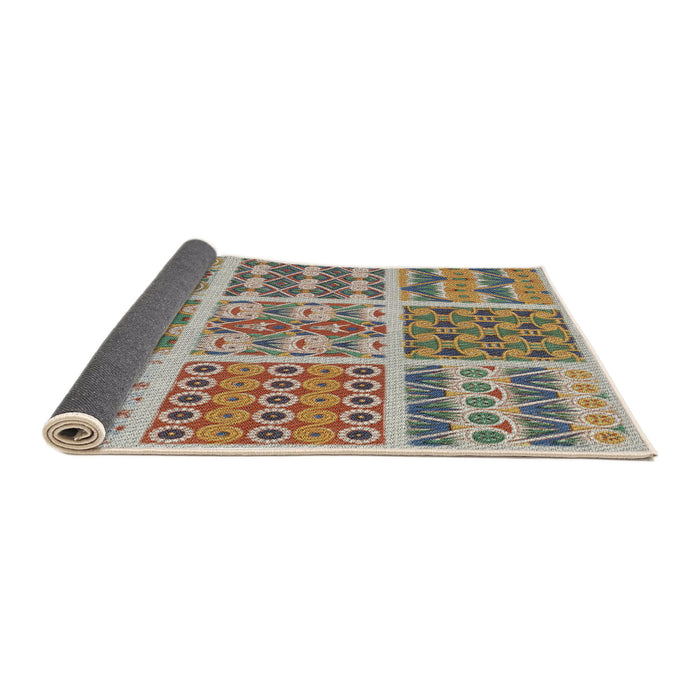 Thickness of Patterned Brown Novelty Rug, pat2681
