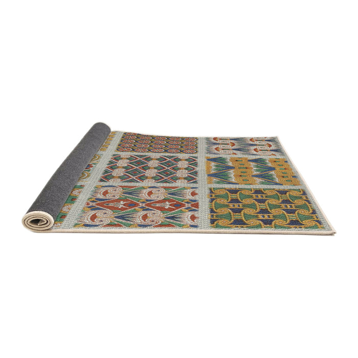 Thickness of Patterned Brown Novelty Rug, pat2682