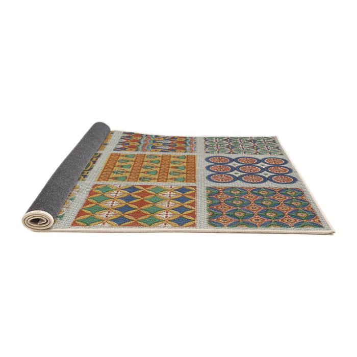 Thickness of Patterned Brown Novelty Rug, pat2684
