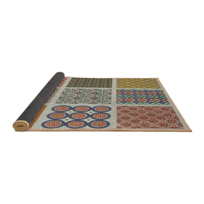 Thickness of Patterned Chestnut Brown Novelty Rug, pat2685