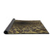 Thickness of Patterned Copper Green Novelty Rug, pat2686