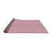 Thickness of Patterned Purple Pink Novelty Rug, pat2691