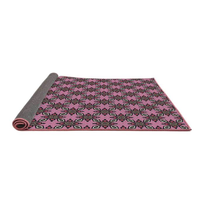 Thickness of Patterned Pink Novelty Rug, pat2692