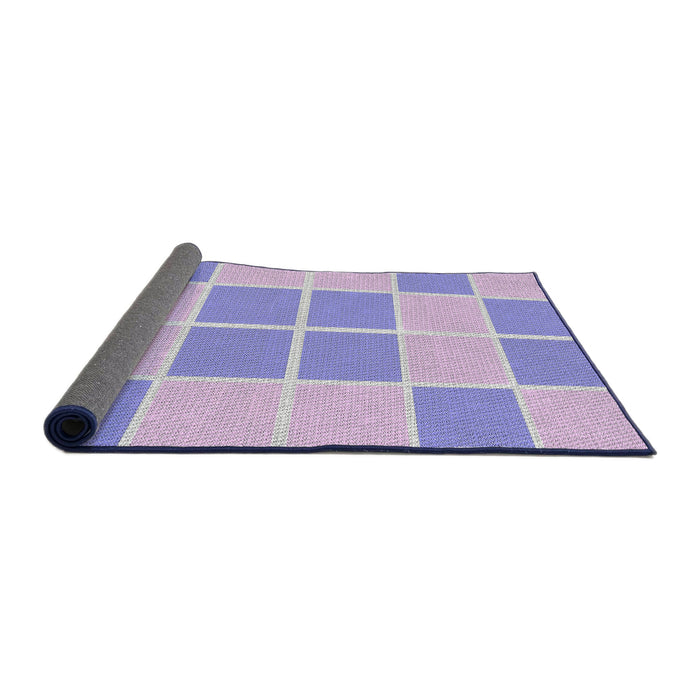 Thickness of Patterned Pale Lilac Purple Novelty Rug, pat2696