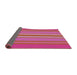 Thickness of Patterned Deep Pink Novelty Rug, pat2699