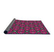 Thickness of Patterned Purple Modern Rug, pat2702