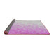 Thickness of Patterned Orchid Purple Modern Rug, pat2703