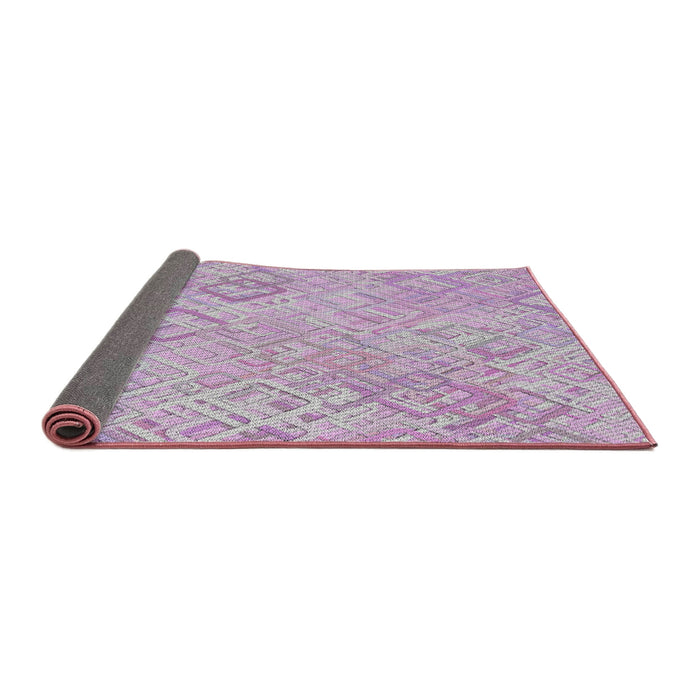 Thickness of Patterned Pink Novelty Rug, pat2707