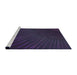 Serging Thickness of Machine Washable Transitional Purple Rug, wshpat2709