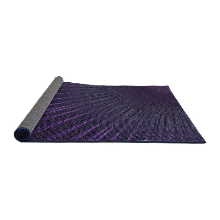 Thickness of Patterned Purple Novelty Rug, pat2709