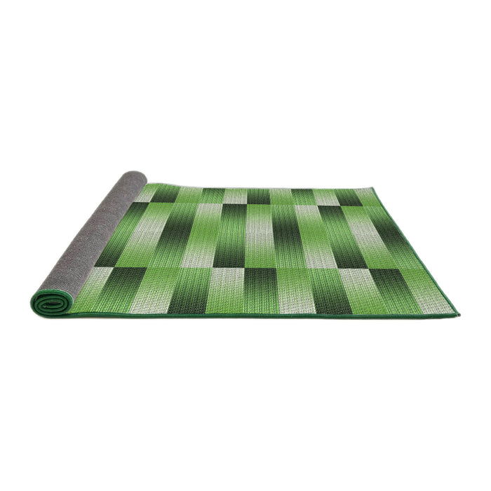 Thickness of Patterned Shamrock Green Novelty Rug, pat2710