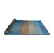 Thickness of Patterned Denim Blue Modern Rug, pat2711