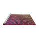 Serging Thickness of Machine Washable Transitional Purple Pink Rug, wshpat2715