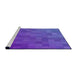 Serging Thickness of Machine Washable Transitional BlueViolet Purple Rug, wshpat2716