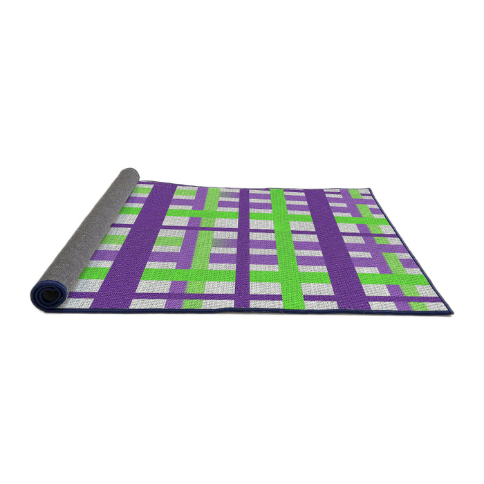 Thickness of Patterned Light Green Novelty Rug, pat2720