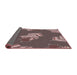 Thickness of Patterned Dark Brown Novelty Rug, pat2734