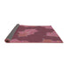 Thickness of Patterned Blush Red Pink Novelty Rug, pat2735