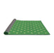 Thickness of Patterned Green Novelty Rug, pat2742