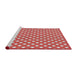 Serging Thickness of Machine Washable Transitional Red Rug, wshpat2744