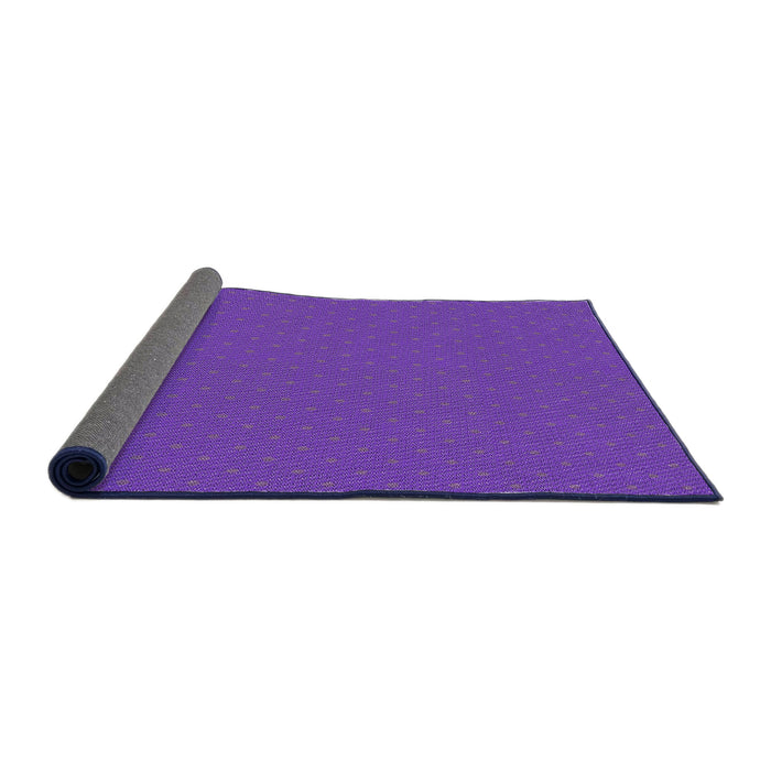 Thickness of Patterned Dark Violet Purple Novelty Rug, pat2745